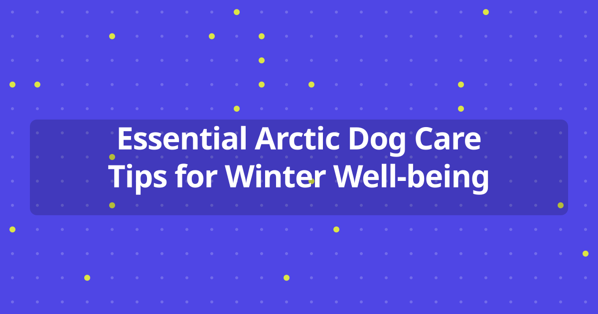 Essential Arctic Dog Care Tips for Winter Well-being